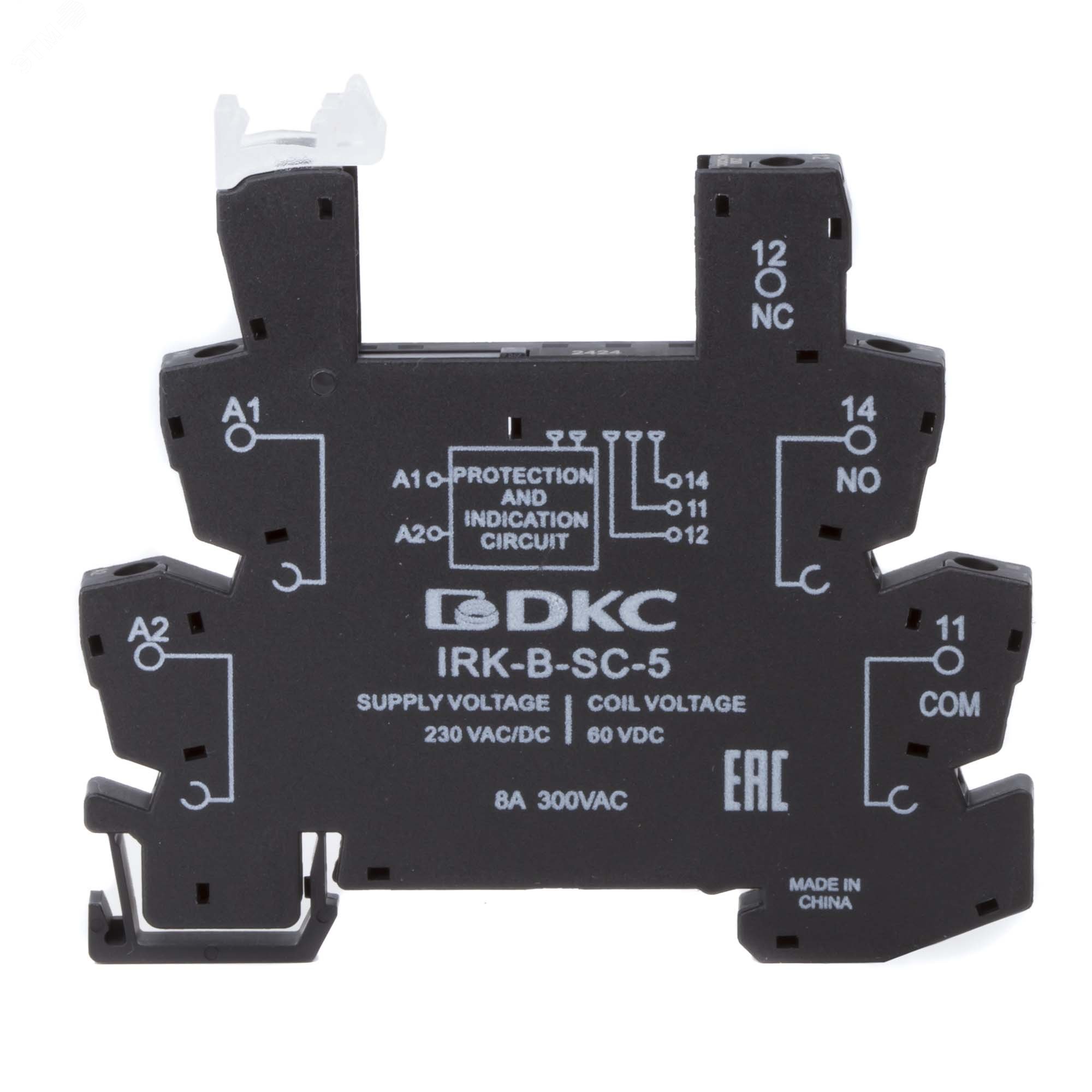 Изображение товара Ультратонкая клемма для реле серии RIS 6-230V AC/DC винтовая DKC IRK-B-SC-5