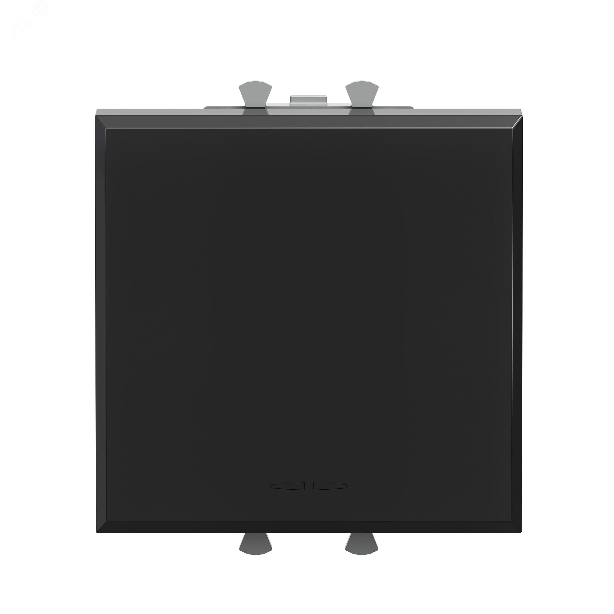 Изображение товара Кнопка ДКС Avanti Черный квадрат 16A 2 модульная