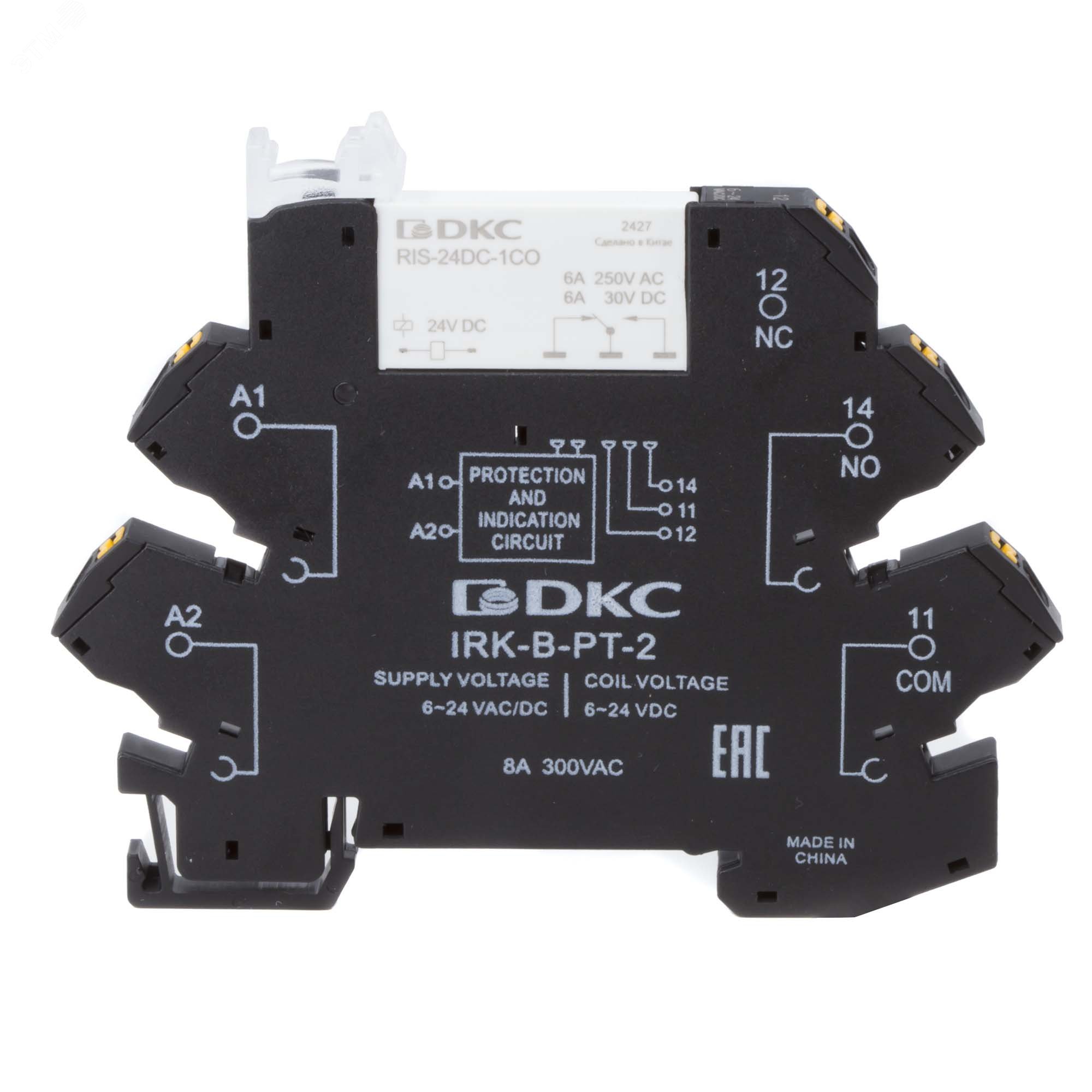 Изображение товара Интерфейсное реле DKC Mitra IRK-24UC-1CO-PT 24V 6А для автоматизации Изображение товара Интерфейсное реле DKC Mitra IRK-24UC-1CO-PT 24V 6А для автоматизации