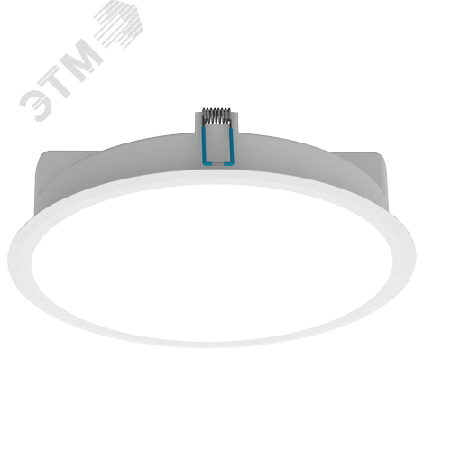 Изображение товара Светильник светодиодный аварийный CSVT CLIO-A 22 240х64 CRI90 4000 milky IP65 белый круг встраиваемый для выносного БАП БАП на 1 час LUXDATOR (шт)