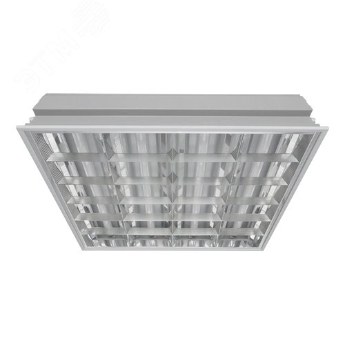 Изображение товара Корпус светильника CSVT ЛВО 4хLED T8 1230х620х80 IP20 белый встраиваемый армстронг с зеркальным растром G13 без лампы (шт)