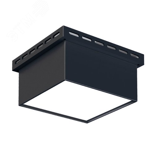 Изображение товара Светильник светодиодный CSVT LED-GR 8 90x90x40 CRI80 4000 opal-sand IP40 черный встраиваемый грильято DOB (шт)