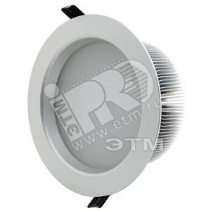 Светильник светодиодный ДВО-26Вт 2600Лм IP40 3000К серебро