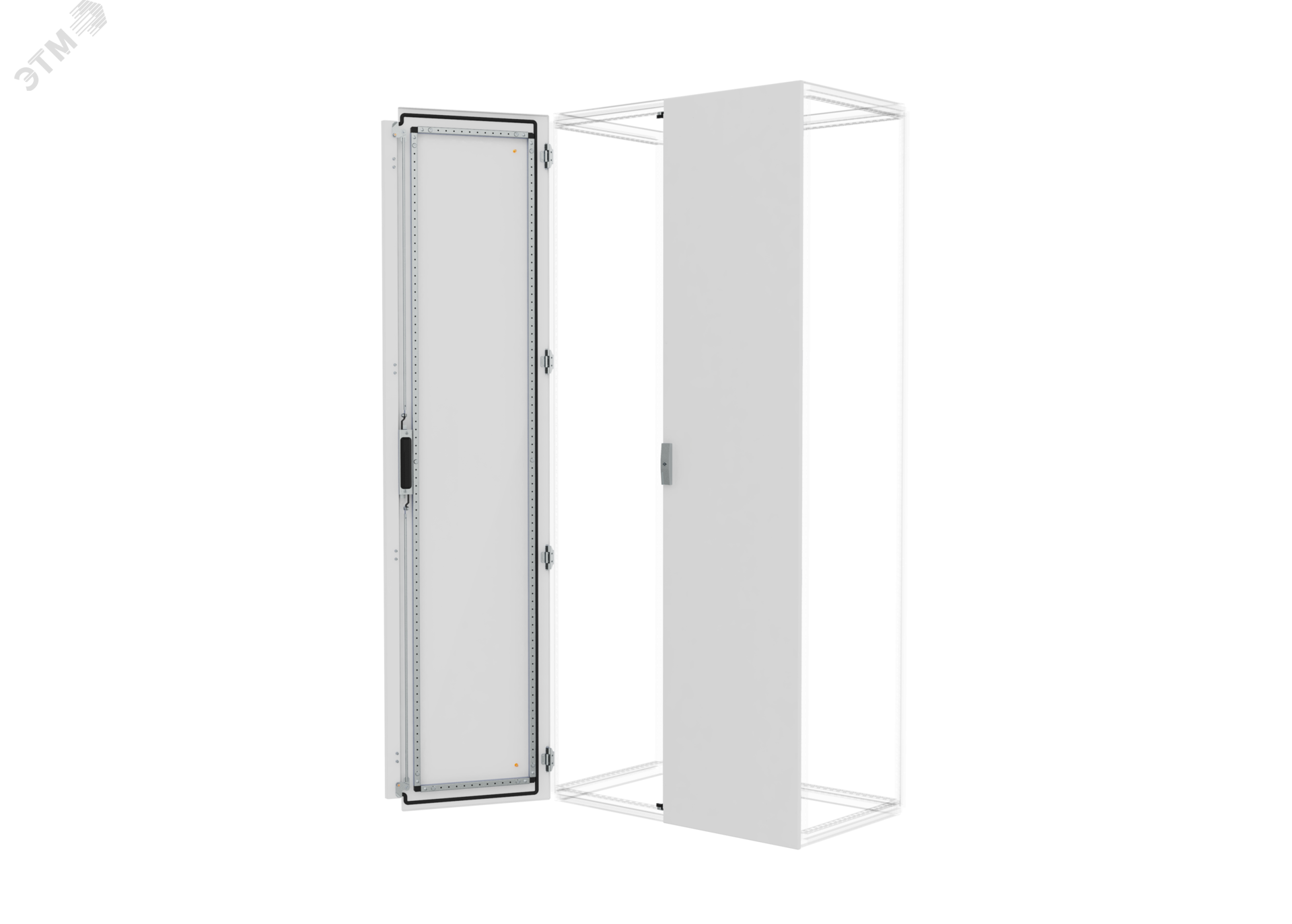 Изображение товара Дверь глухая двухстворчатая RS52 200x1200 мм сталь серый Россия