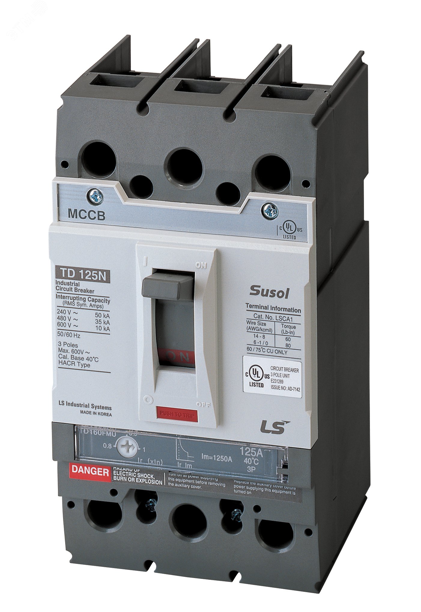 Автоматический выключатель TS160N (50kA) ETS23 160A 4P R 0106104500 LSIS
