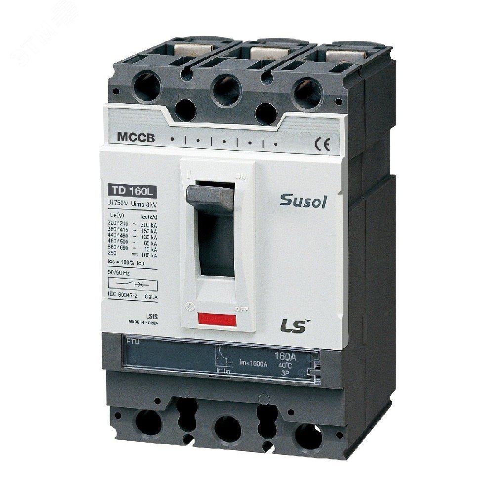 Автоматический выключатель TD100N (50kA) FTU 100A 3P3T 0102000900 LSIS