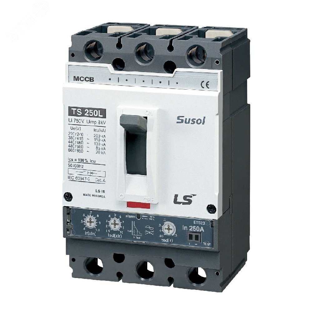 Автоматический выключатель TS100N (50kA) ETS23 80A 3P3T 0105026300 LSIS