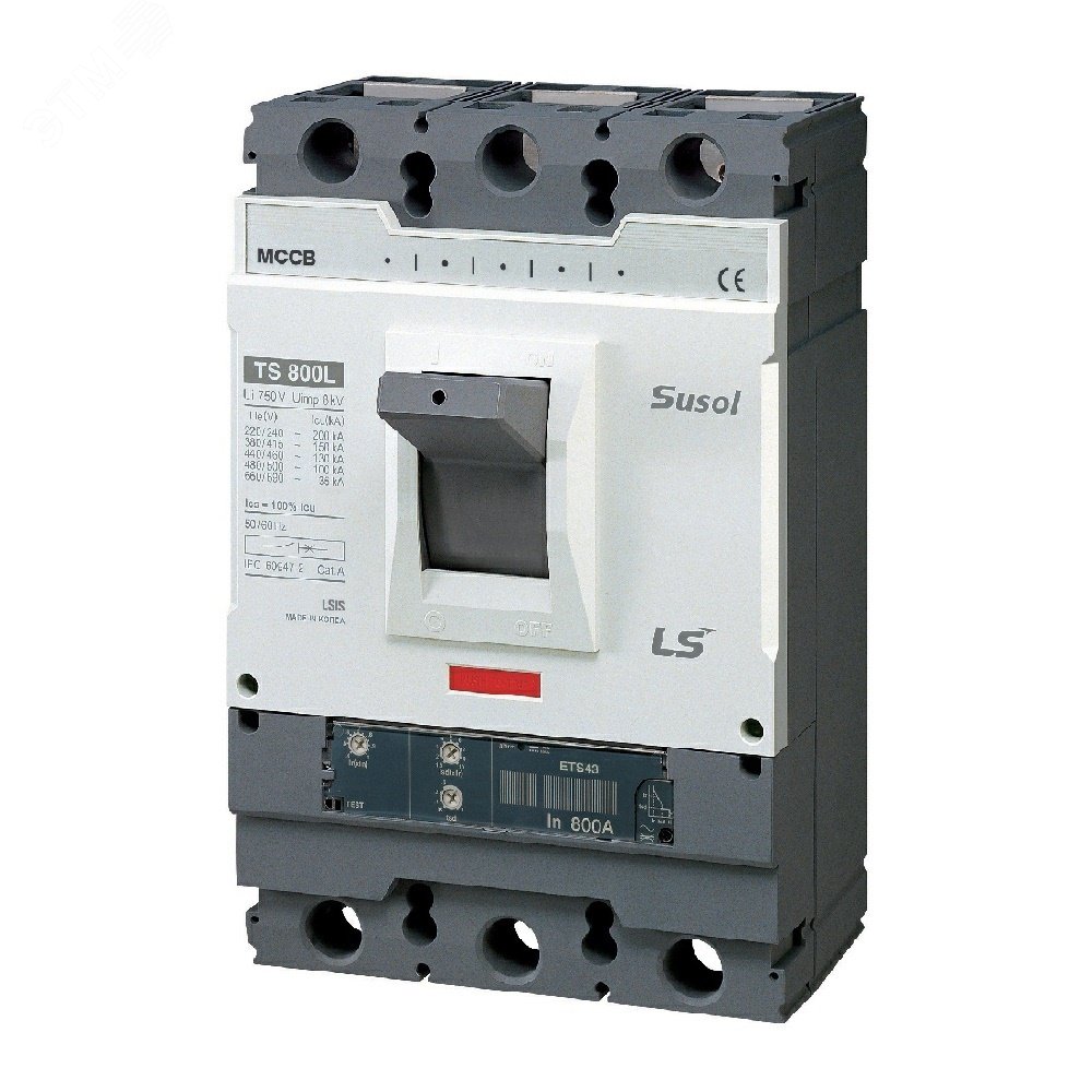 Автоматический выключатель TS800N (65kA) ETS43 630A 3P3T артикул ...