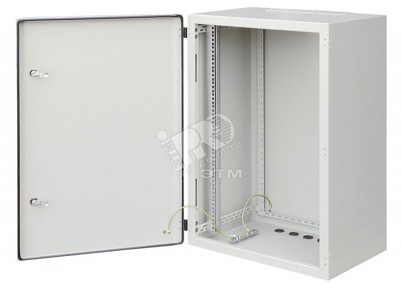 Шкаф настенный 19 дюймовый SWJ 10U 515x600х400 со стальной дверью серый 10947 ZPAS - превью 2