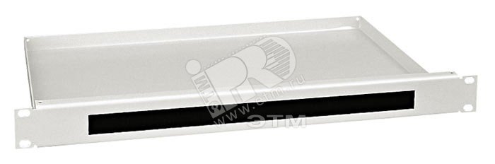 Фальш-панель на 20 дюймов x 1U с щеточным вводом и полкой серый WZ-SB63-00-02-011 ZPAS - превью 2