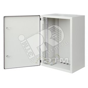 Шкаф настенный 19 дюймовый SWJ 10U 515x600х400 со стальной дверью серый 10947 ZPAS