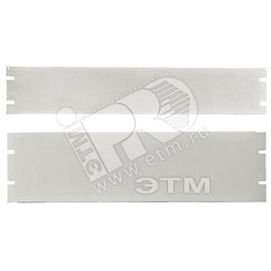 Фальш-панель на 2U алюминиевая с порошковым покрытием цвет серый