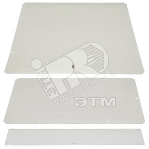 Заглушка сплошная для отверстия А в плите или крыше шкафов 380 x 380 мм серый