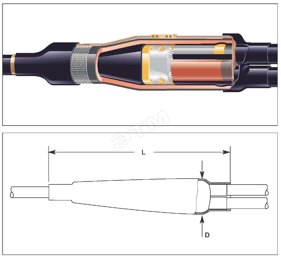 Муфта ответвительная MXSB-12A/1XU-2XU (EPKB-12A/1XU-2XU) Тайко ...