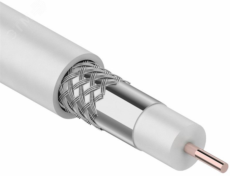 Изображение товара Кабель коаксиальный RG-8X, 50 Ом, CCS/Al/A, 75%, бухта 100 м, серый, REXANT (м)