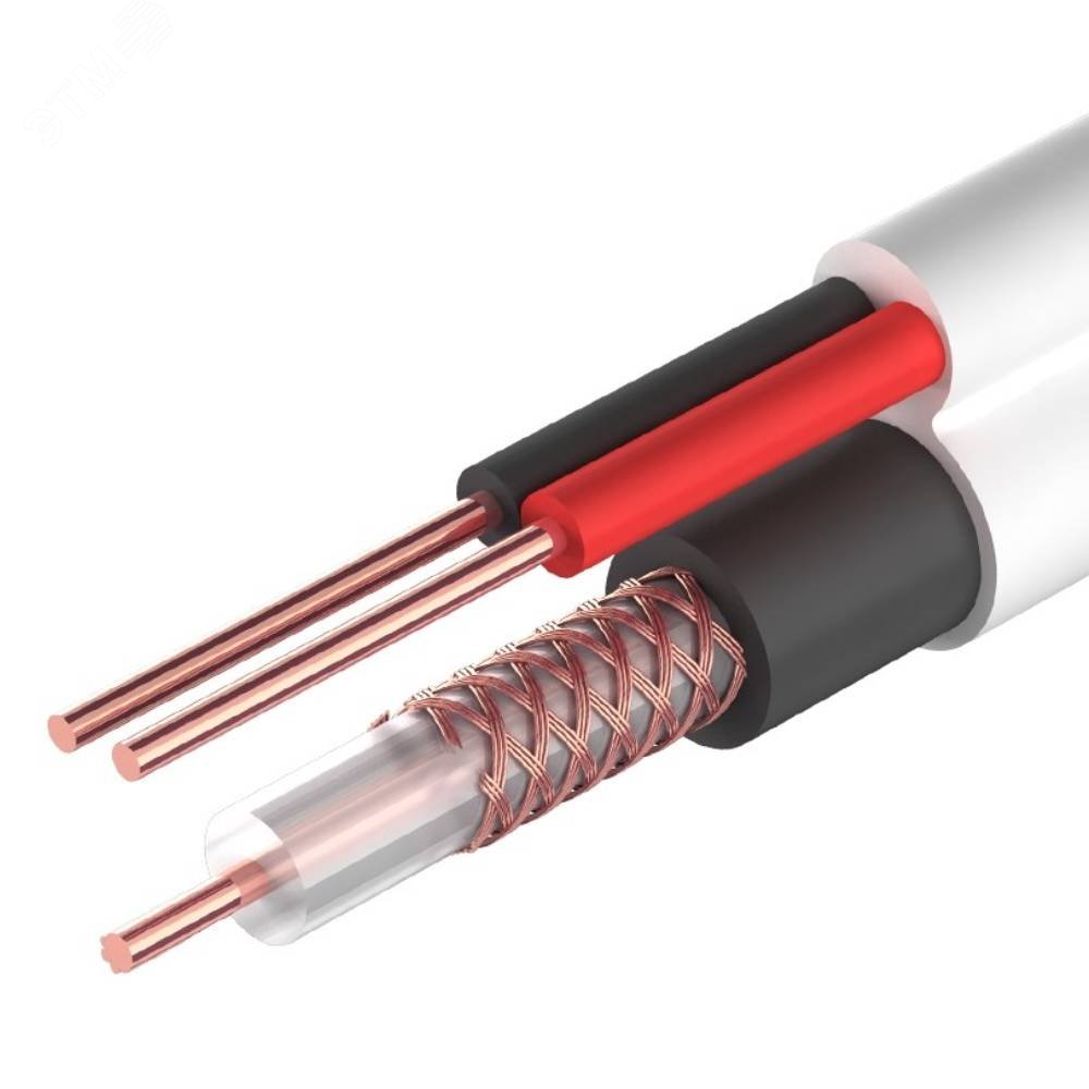 Изображение товара Кабель ККСВ-В+2х0,5 мм (305 м) белый, (м)