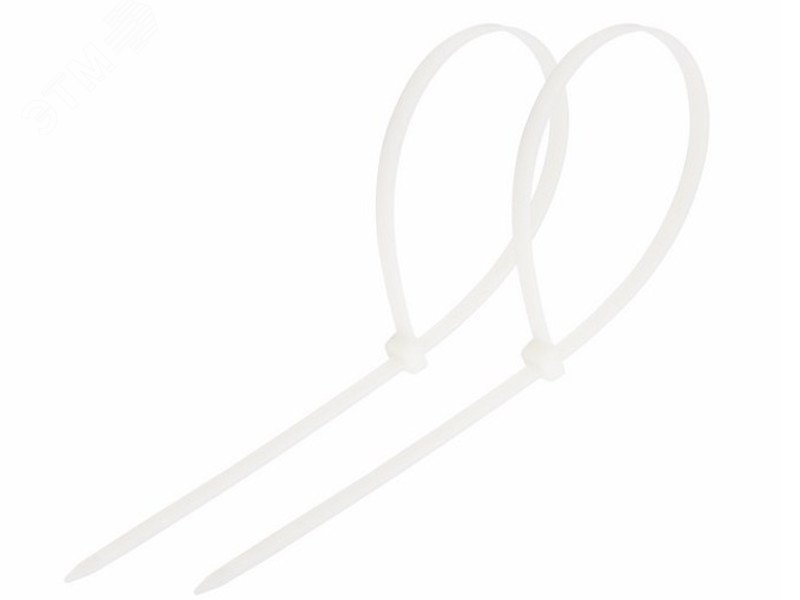 Хомут-стяжка кабельная нейлоновая 150x3,6 мм, белая, упаковка 100 шт, REXANT 07-0150-4 REXANT