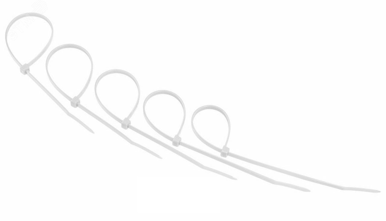 Изображение товара Нейлоновая кабельная стяжка REXANT 200x3,6 мм упаковка 25 шт