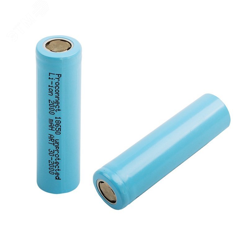 Изображение товара Аккумулятор 18650 unprotected Li-ion 2000 mAH PROconnect (шт)