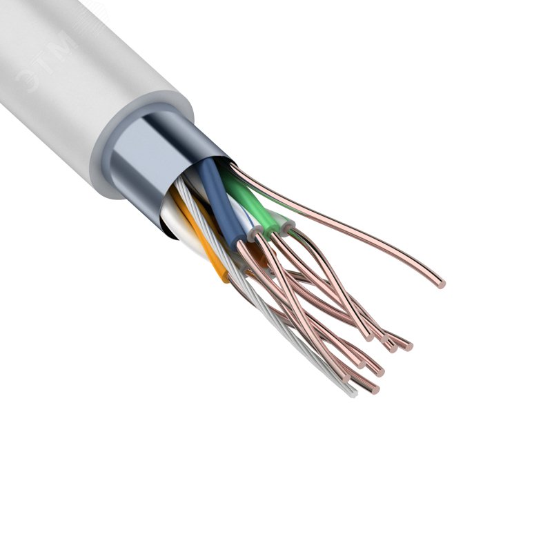 Витая пара F/UTP CAT 6 4x2x0.57мм LSZH нг(А)-HF 23AWG IN серый