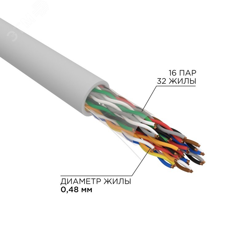 Кабель ftp 4pr 24awg cat5e rexant