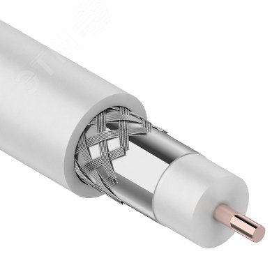 Изображение товара Кабель коаксиальный магистральный RG-11U, 75Ом, CCS/Al/Al, 83%, IN, белый 305м (м)