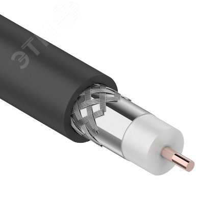 Изображение товара Кабель коаксиальный магистральный RG-11U, 75 Ом, CCS/Al/Al, 83%, OUT, черный, 305 м (м)