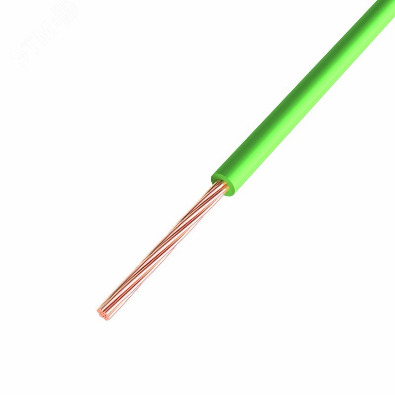 Изображение товара Провод ПГВА 1х0.75 мм2, Cu, зеленый, бухта 200 м, (м)