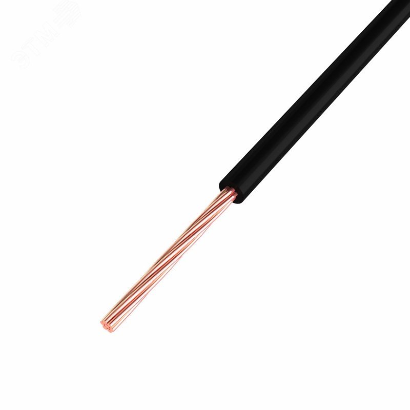 Изображение товара Провод ПГВА 1х1.00 мм2, Cu, черный, бухта 200 м, (м)