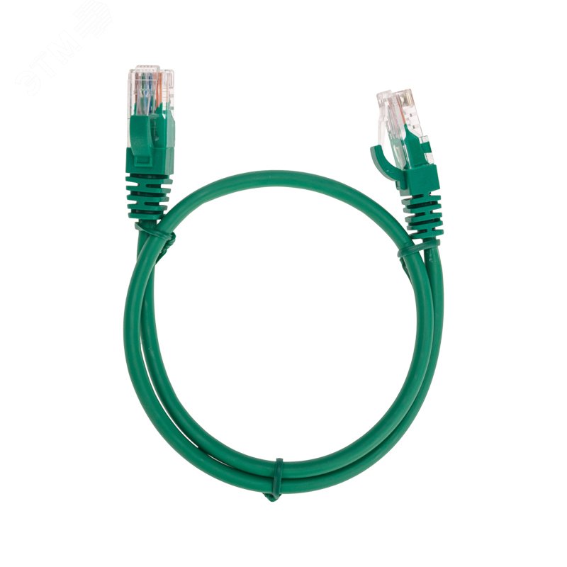 Патч-корд U/UTP, CAT 5e, RJ45-RJ45, 26AWG, LSZH, зеленый, 0,5м, — фото 1