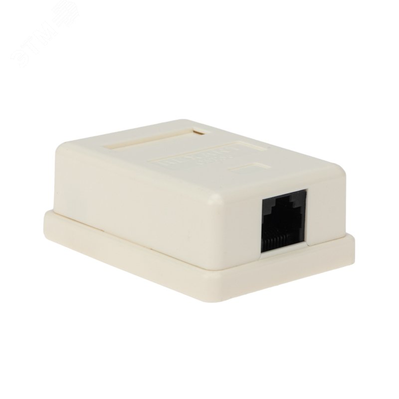 Изображение товара Розетка компьютерная 1 порт RJ-45 cat 5e внешняя REXANT белая