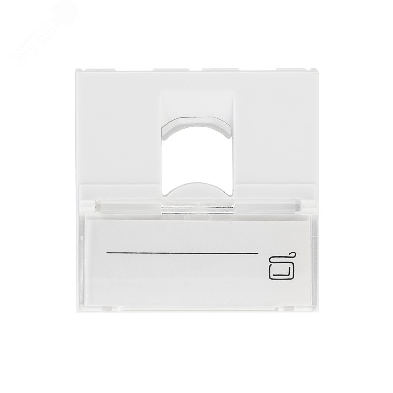 Изображение товара Вставка Mosaic 45x45, на 1 порт с прозрачной шторкой и увеличенным окном маркировки (шт)