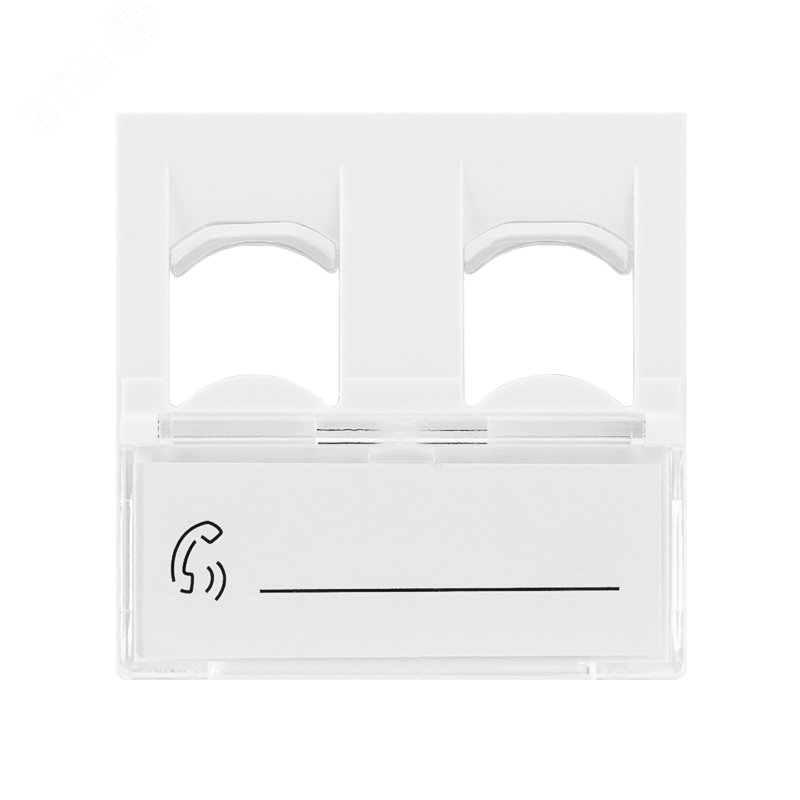 Изображение товара Вставка Mosaic 45x45, на 2 порта с прозрачной шторкой и увеличенным окном маркировки (шт)