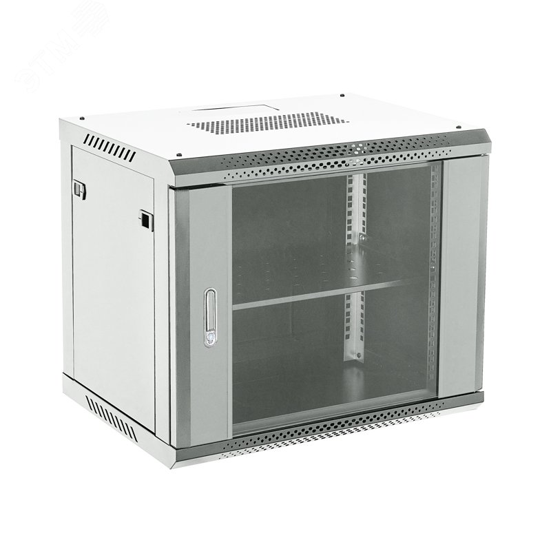 Изображение товара Телекоммуникационный настенный шкаф 19'' 9U 550х400мм разборный цвет серый RAL7035 (шт)