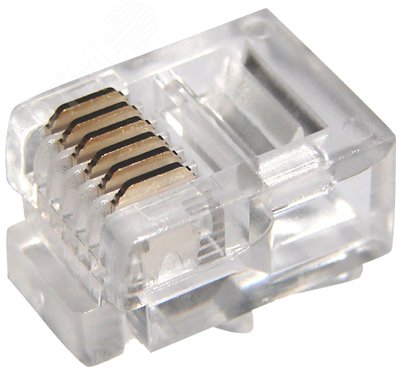 Изображение товара Телефонный разъем RJ-12(6P6C), (шт)