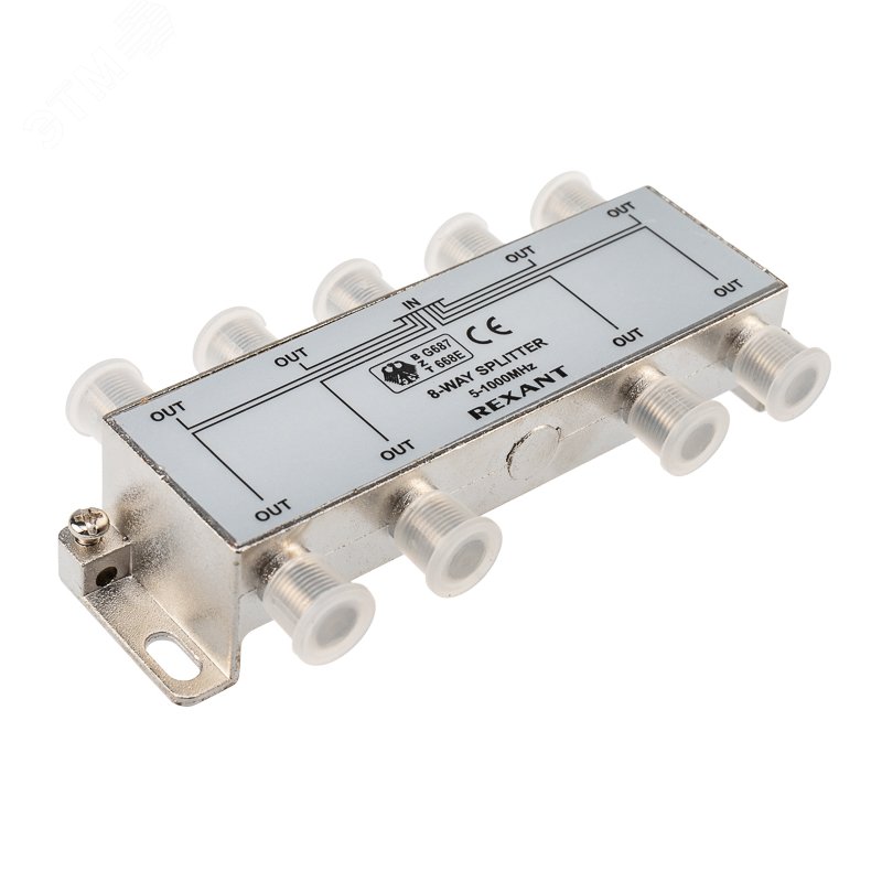 Изображение товара Делитель ТВ х 8 под F разъем 5-1000 МГц телеподключение