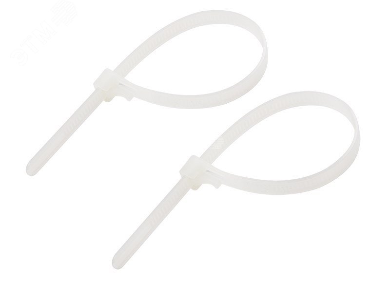 Изображение товара Нейлоновая многоразовая кабельная стяжка 200x7,5 мм REXANT белая