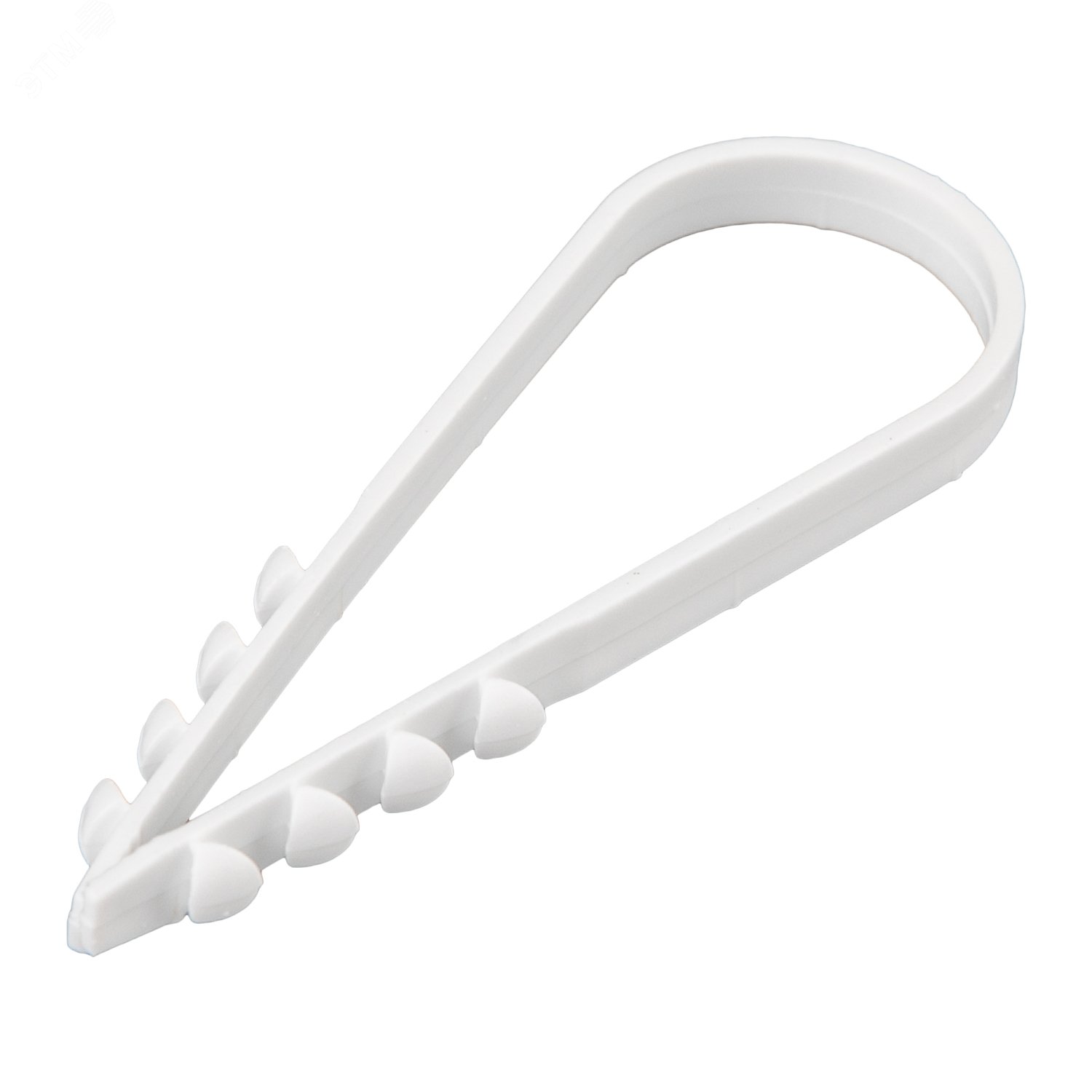 Изображение товара Дюбель-хомут нейлоновый 19-25 мм REXANT белый 100 шт монтажные крепежи