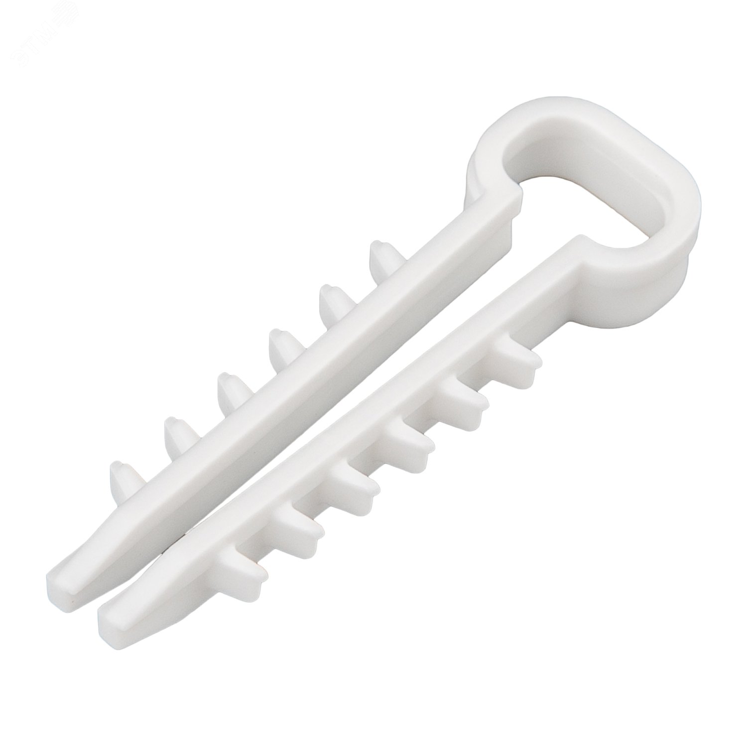 Изображение товара Дюбель-хомут нейлоновый прямоугольный 5-10 мм белый 100 шт REXANT