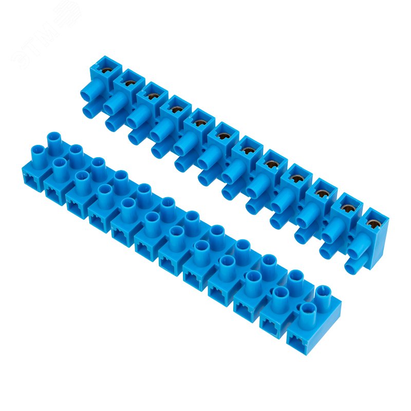 Колодка клеммная винтовая KВ-35 10-35, ток 80 A, полиэтилен синий 10шт ...