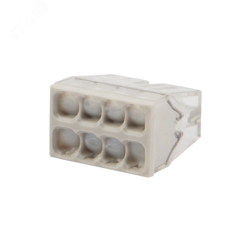 Изображение товара Экспресс-клемма с пастой СМК 2273-248, 8-проводная 0.5-2.5 кв мм, прозрачная 50шт, REXANT (шт)