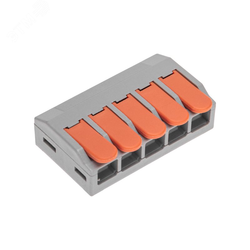 Изображение товара Универсальная многоразовая клемма СМК 222-615/221-615 5-проводная изолированная