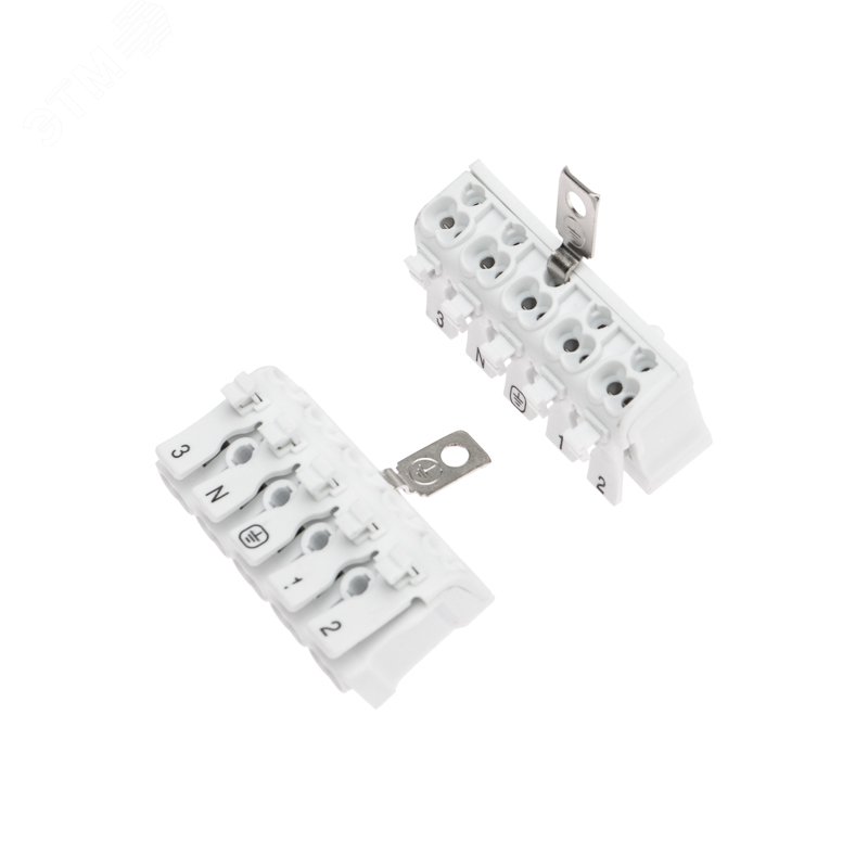 Изображение товара Клемма пружинная соединительная 5-полюсная с заземлением REXANT