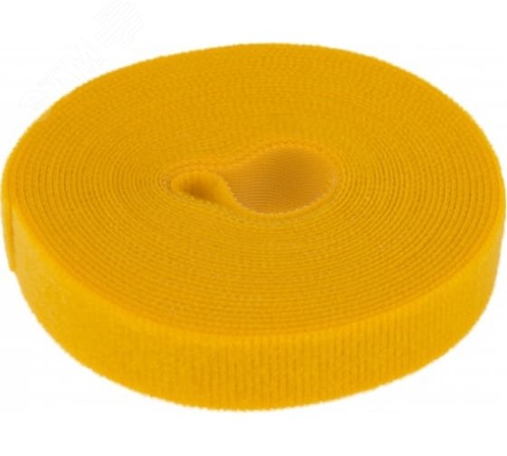 Изображение товара лента-липучка многоразовая 5 м х 20 мм, желтая , REXANT (шт)