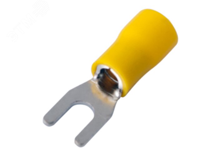 Изображение товара Наконечник вилочный изолир 4.3 мм 4-6 кв мм (НВи 6.0-4 НВи 5,5-4) желтый, REXANT (шт)