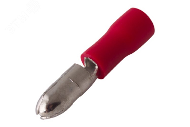 Разъем штекерный изолир штекер 4 мм 0.5-1.5 кв мм (РШи-п 1.5-4 РШИп 1,25-4) красный, REXANT 08-0511 REXANT