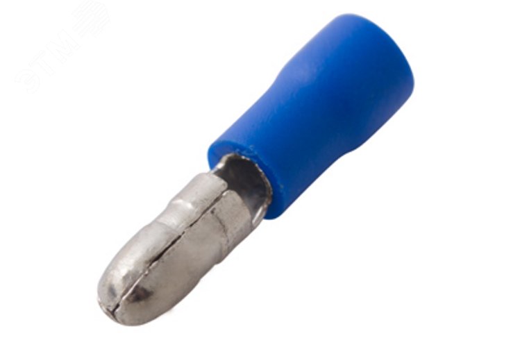 Разъем штекерный изолир штекер 4 мм 1.5-2.5 кв мм (РШи-п 2.5-4 РШИп 2-5-4) синий, REXANT 08-0521 REXANT
