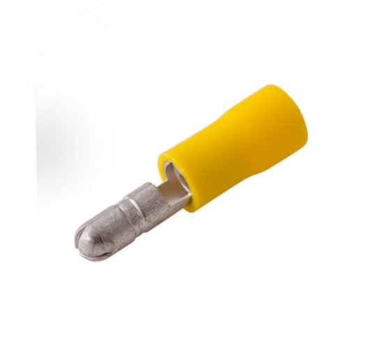 Разъем штекерный изолир штекер 5 мм 4-6 кв мм (РШи-п 6.0-5 РшИп5.5-4) желтый, REXANT 08-0531 REXANT