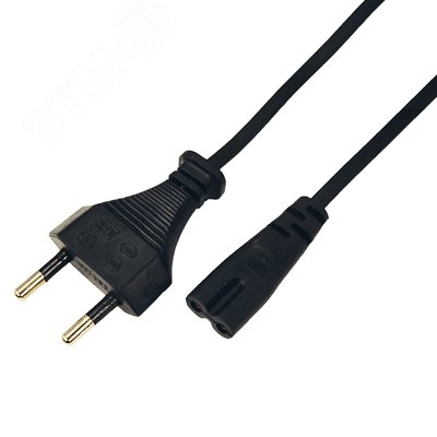 Шнур сетевой, вилка - евро-разъём C7, кабель 2x0,5 кв мм, длина 1,5 метра (PE пакет) СМАРТКИП, 11-1101-8 REXANT - превью