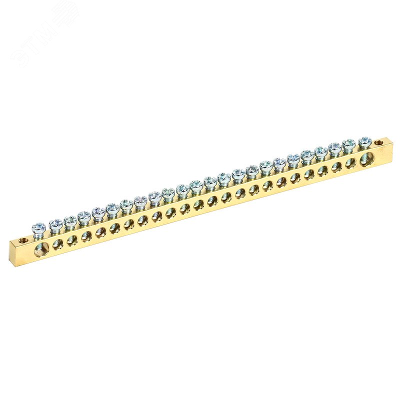 Изображение товара Шина PEN ''земля-ноль'' 6х9 мм 24х2 (24 группыхкрепеж по краям), REXANT (шт)